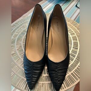 Nine West Black Leather Heels